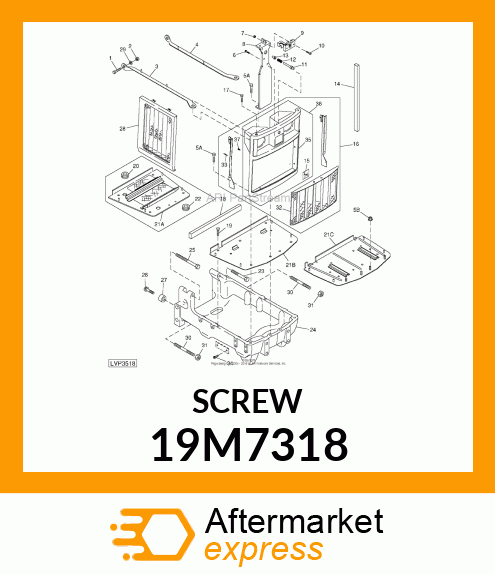 SCREW, HEX HEAD, METRIC 19M7318