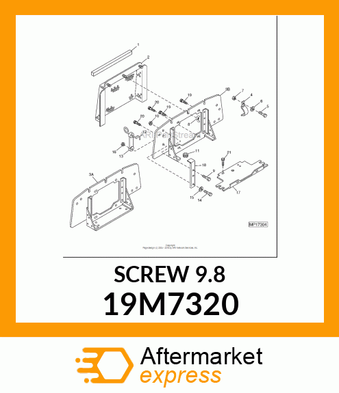 SCREW, HEX HEAD, METRIC 19M7320