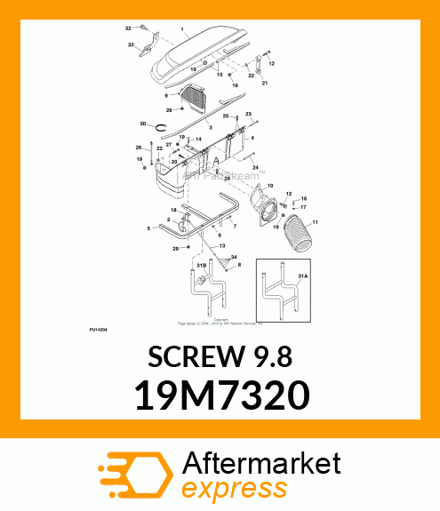 SCREW, HEX HEAD, METRIC 19M7320