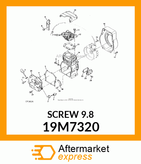 SCREW, HEX HEAD, METRIC 19M7320