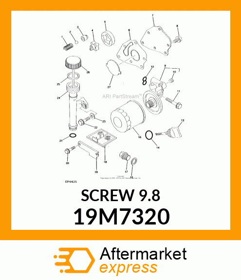 SCREW, HEX HEAD, METRIC 19M7320