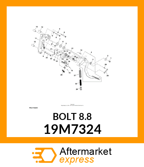 SCREW, HEX HEAD, METRIC 19M7324