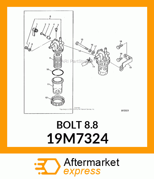 SCREW, HEX HEAD, METRIC 19M7324