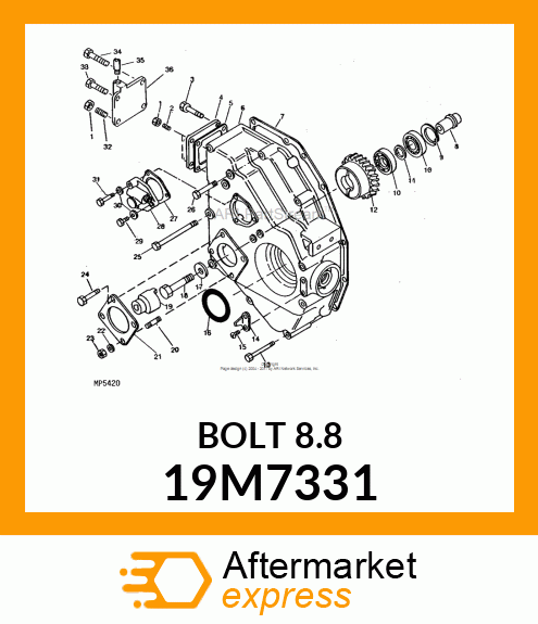 SCREW, HEX HEAD, METRIC 19M7331