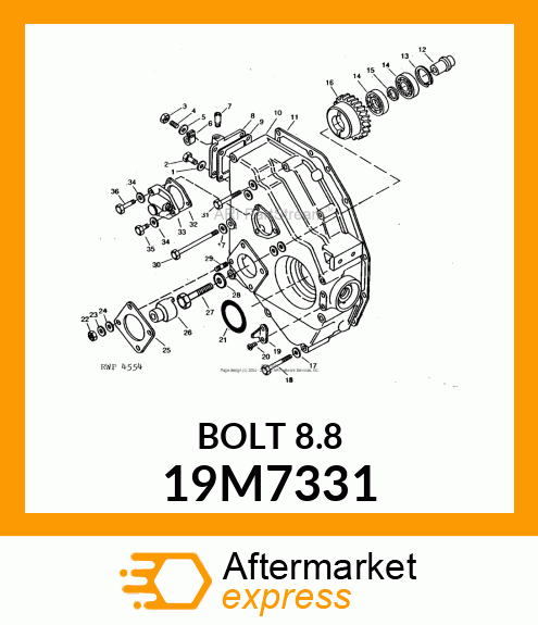 SCREW, HEX HEAD, METRIC 19M7331