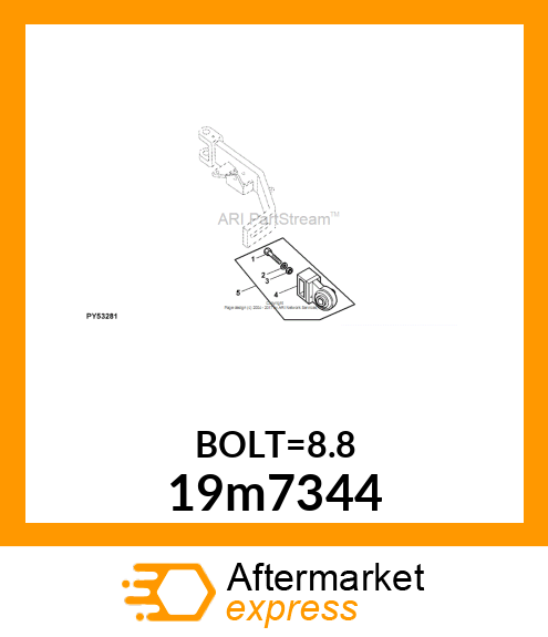 SCREW, HEX HEAD, METRIC 19m7344