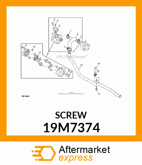 SCREW, HEX HEAD, METRIC 19M7374