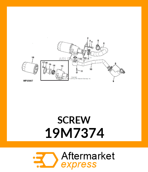 SCREW, HEX HEAD, METRIC 19M7374