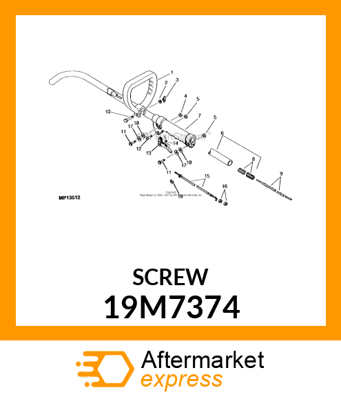 SCREW, HEX HEAD, METRIC 19M7374