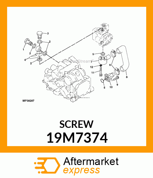 SCREW, HEX HEAD, METRIC 19M7374