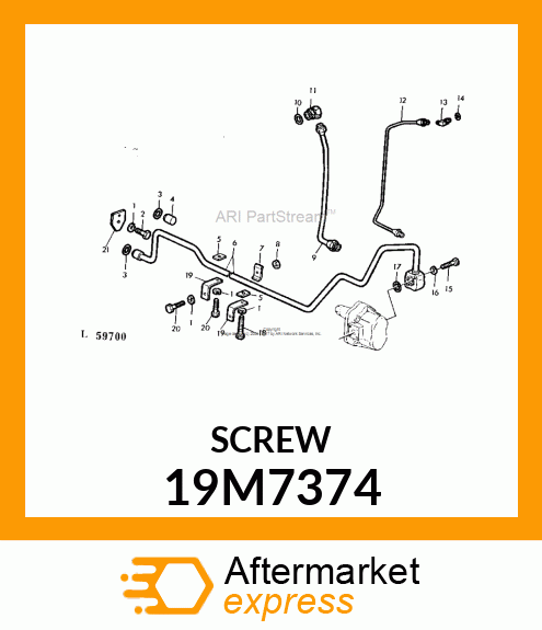 SCREW, HEX HEAD, METRIC 19M7374