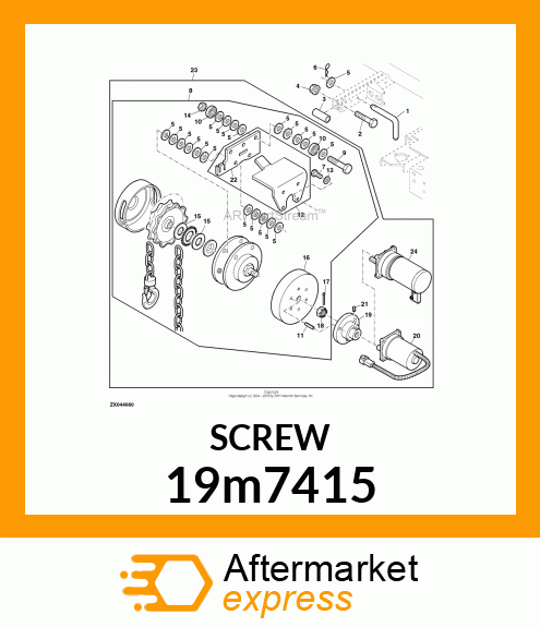 SCREW, HEX HEAD, METRIC 19m7415