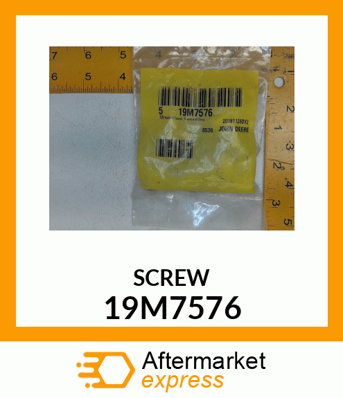 SCREW, HEX SOCKET HEAD, METRIC 19M7576