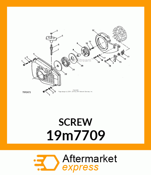 SCREW, HEX SOCKET HEAD, METRIC 19m7709