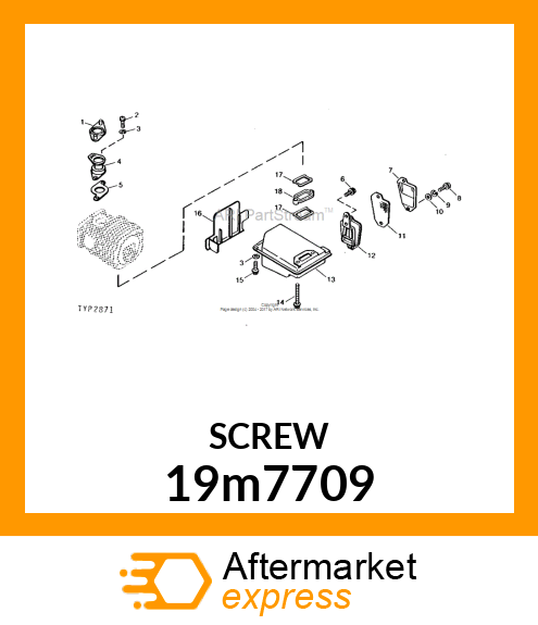 SCREW, HEX SOCKET HEAD, METRIC 19m7709