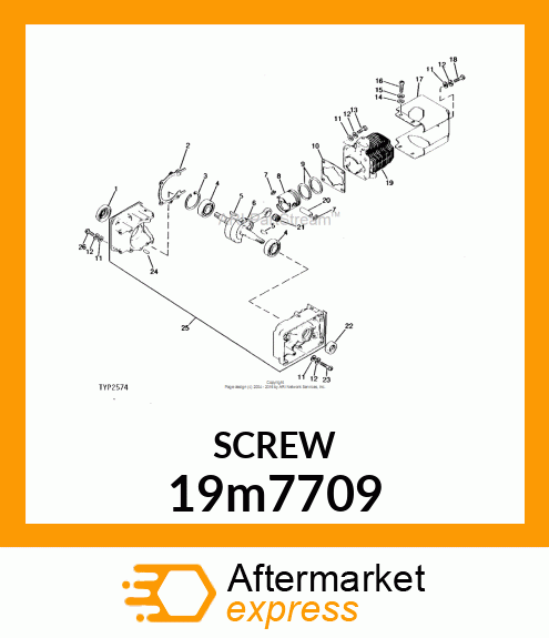 SCREW, HEX SOCKET HEAD, METRIC 19m7709