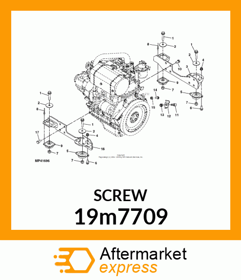 SCREW, HEX SOCKET HEAD, METRIC 19m7709