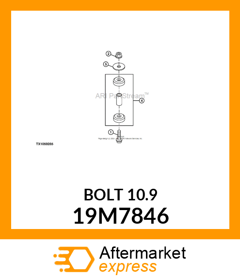 SCREW, FLANGED, METRIC 19M7846