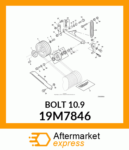 SCREW, FLANGED, METRIC 19M7846