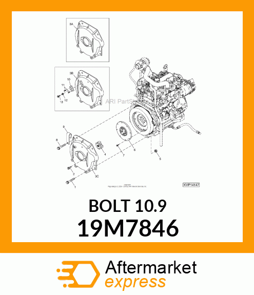 SCREW, FLANGED, METRIC 19M7846