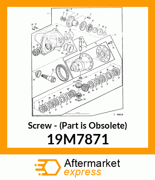 Screw - (Part is Obsolete) 19M7871