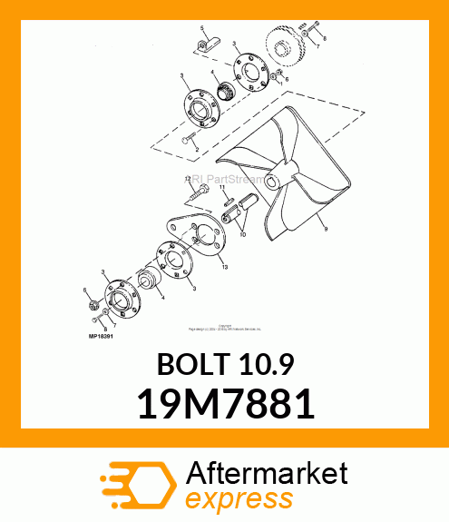 SCREW, HEX HEAD, METRIC 19M7881