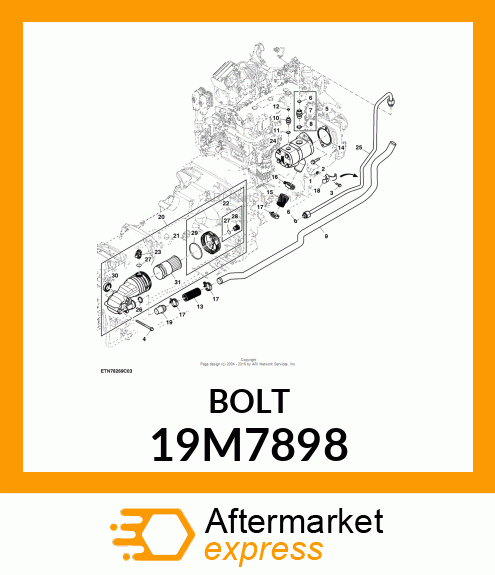 SCREW, FLANGED, METRIC 19M7898