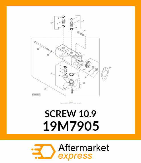 SCREW, HEX HEAD, METRIC 19M7905