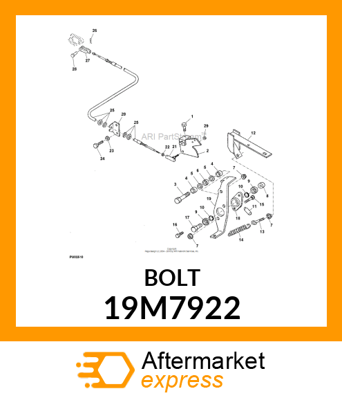 SCREW, HEX HEAD, METRIC 19M7922