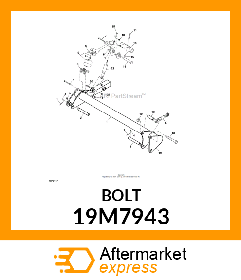 SCREW, HEX HEAD, METRIC 19M7943