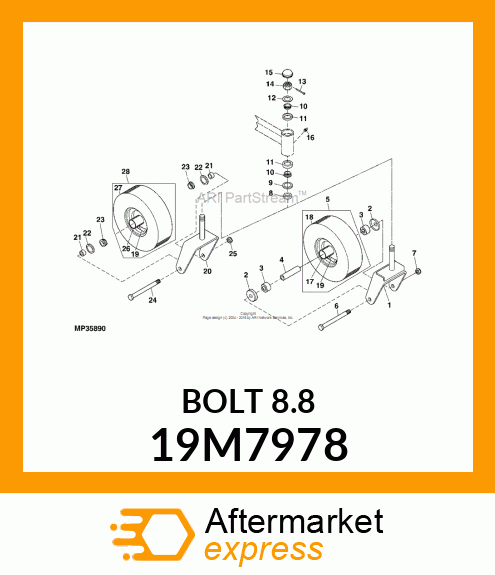 SCREW, HEX HEAD, METRIC 19M7978