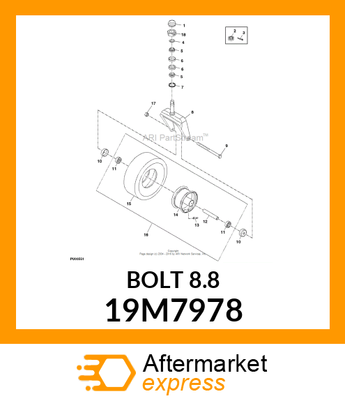 SCREW, HEX HEAD, METRIC 19M7978