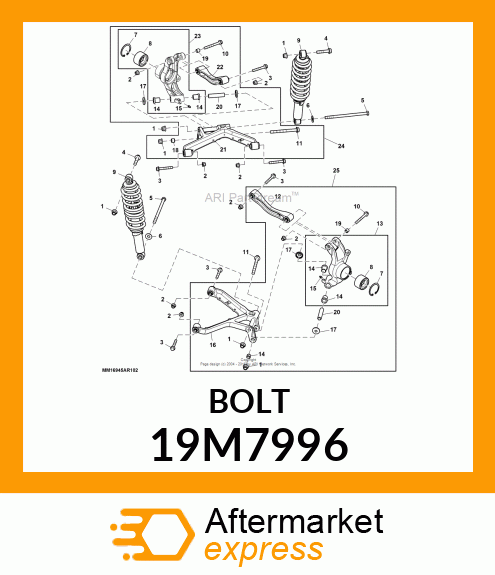 SCREW, HEX HEAD, METRIC 19M7996