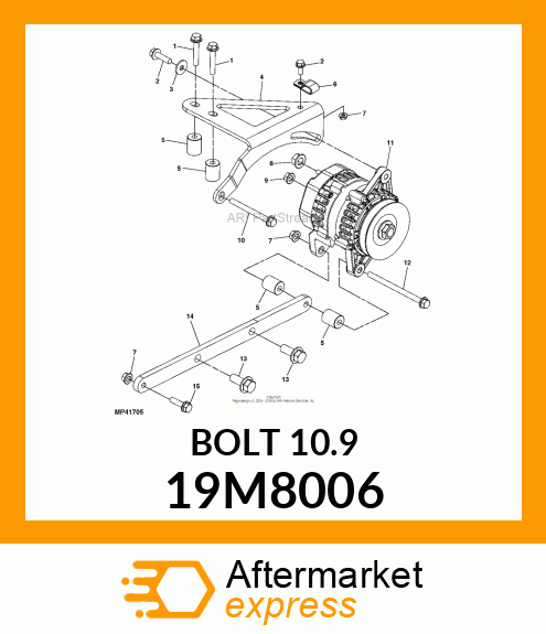 SCREW, FLANGED, METRIC 19M8006