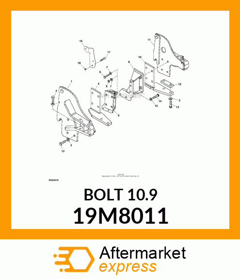 SCREW, HEX HEAD, METRIC 19M8011