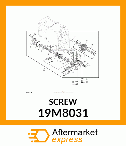 SCREW, HEX 19M8031