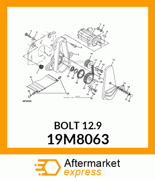 SCREW, FLANGED, METRIC, SERRATED 19M8063