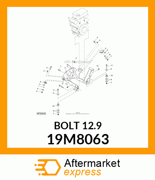 SCREW, FLANGED, METRIC, SERRATED 19M8063