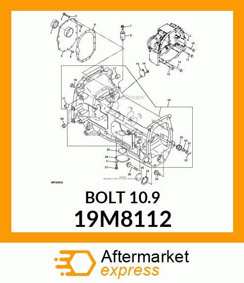 SCREW, FLANGED, METRIC 19M8112