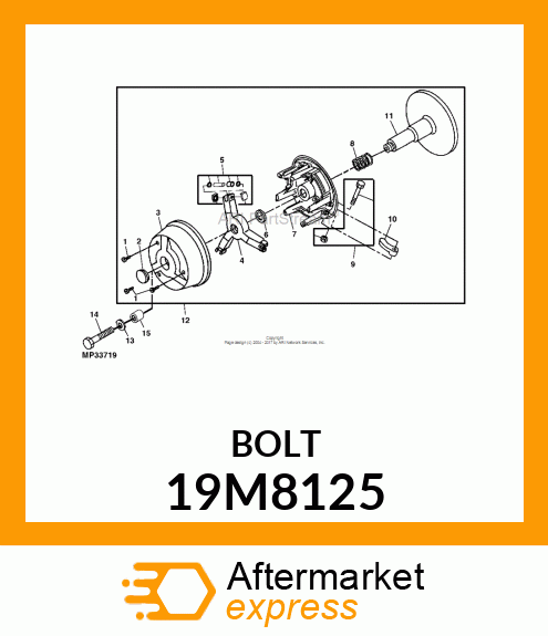 SCREW, FLANGED, METRIC 19M8125