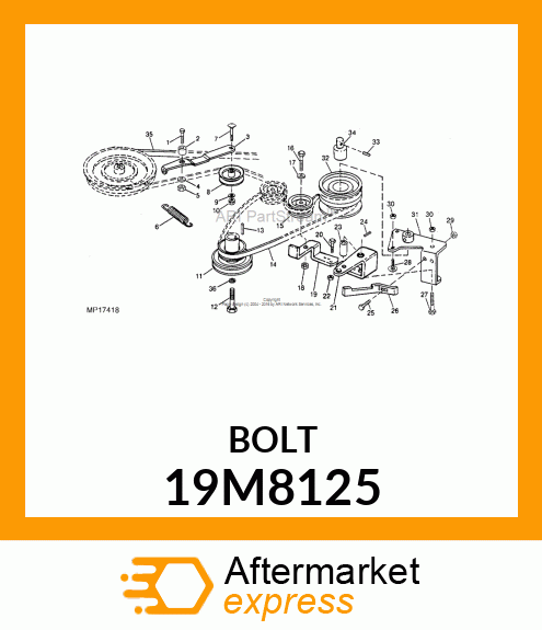 SCREW, FLANGED, METRIC 19M8125