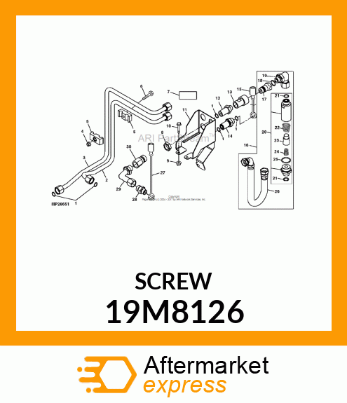 SCREW, HEX SOCKET HEAD, METRIC 19M8126