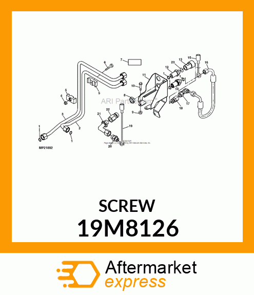 SCREW, HEX SOCKET HEAD, METRIC 19M8126