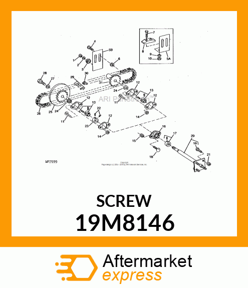 SCREW, HEX SOCKET HEAD, METRIC 19M8146