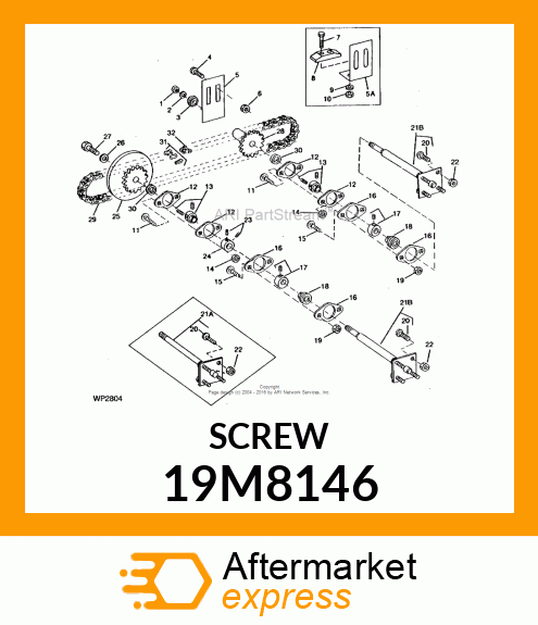 SCREW, HEX SOCKET HEAD, METRIC 19M8146