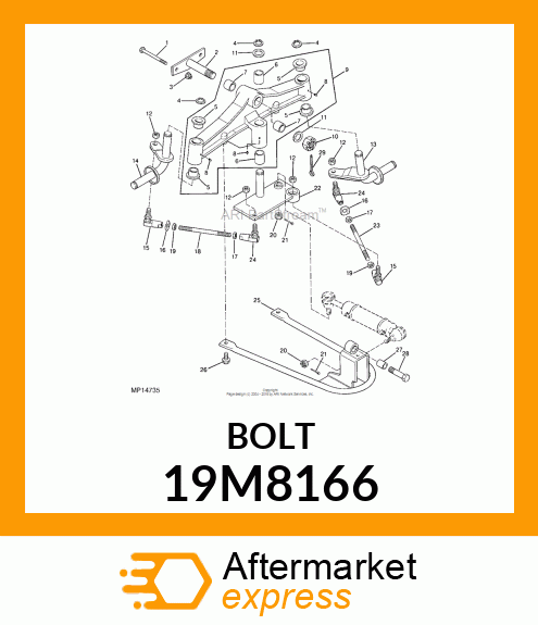 SCREW, HEX HEAD, METRIC 19M8166