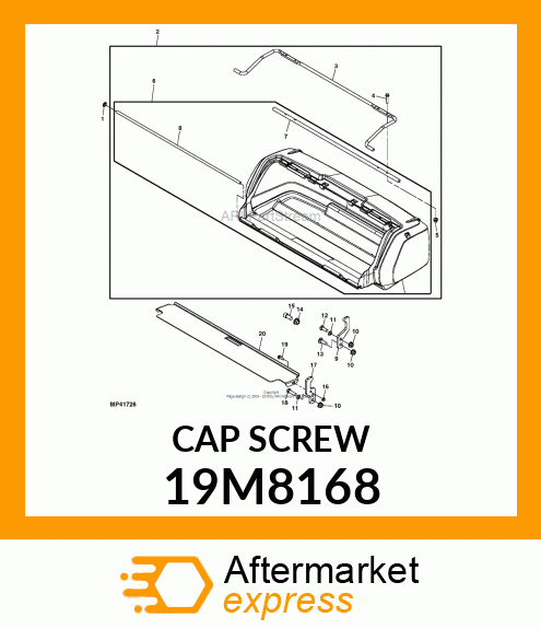 SCREW, HEX SOCKET HEAD, METRIC 19M8168