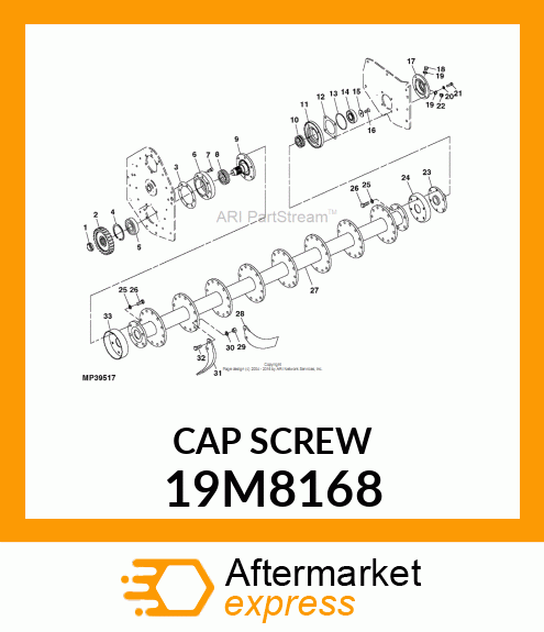 SCREW, HEX SOCKET HEAD, METRIC 19M8168