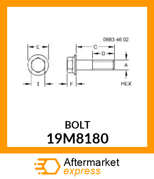 SCREW, FLANGED, METRIC 19M8180