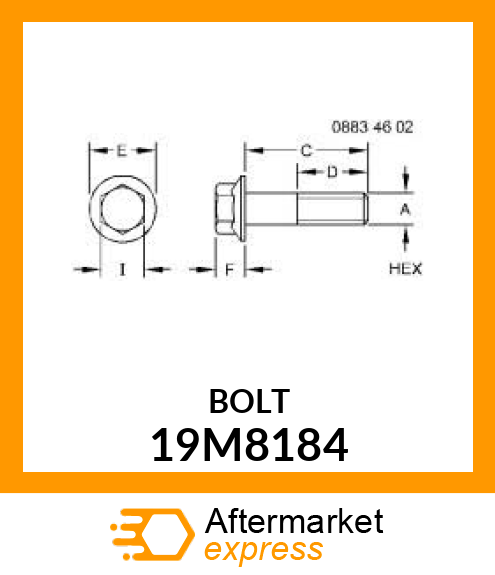 SCREW, FLANGED, METRIC 19M8184